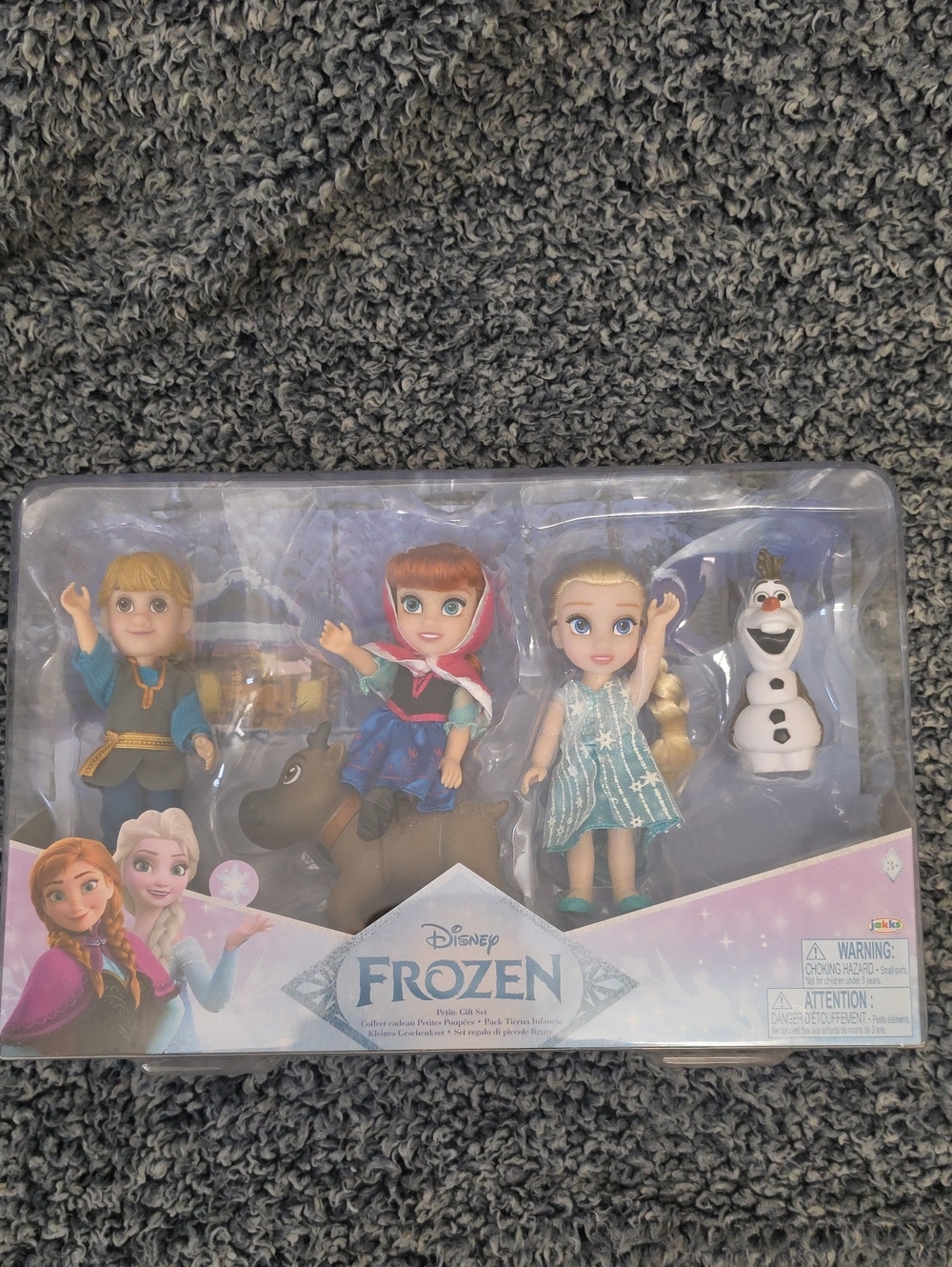 Disney Frozen Mini Character Set - Blue, Pink, Blonde, White